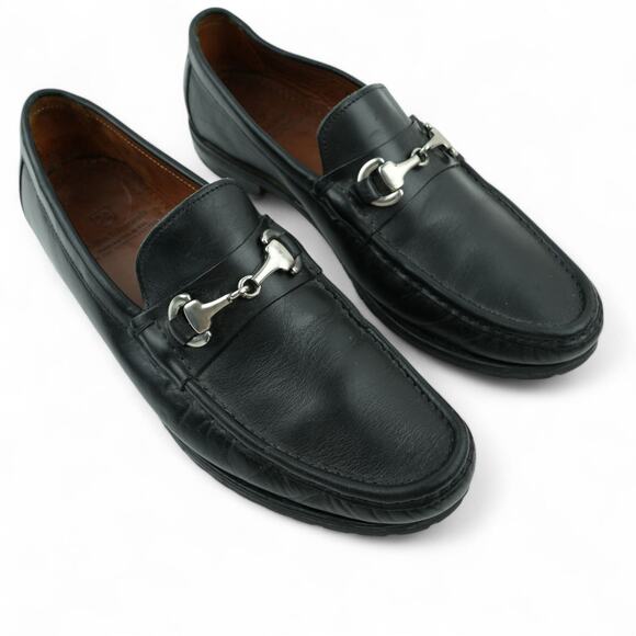 Allen Edmonds Arezzo‎ Italian Dress Loafer Mens 9.5D Black Leather Slip On main image 5